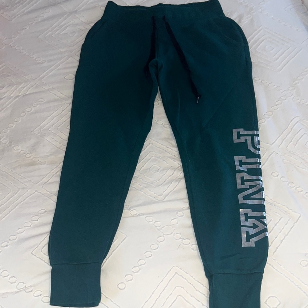 PINK Victoria's Secret Dark Teal Kids Joggers